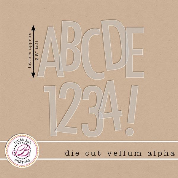 Die Cut Vellum Alpha