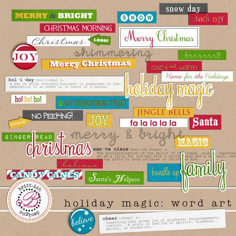 Holiday Magic: Word Art