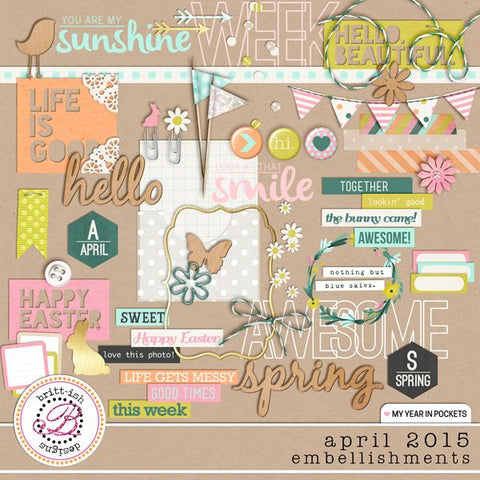 My Year In Pockets (April 2015): Embellishments