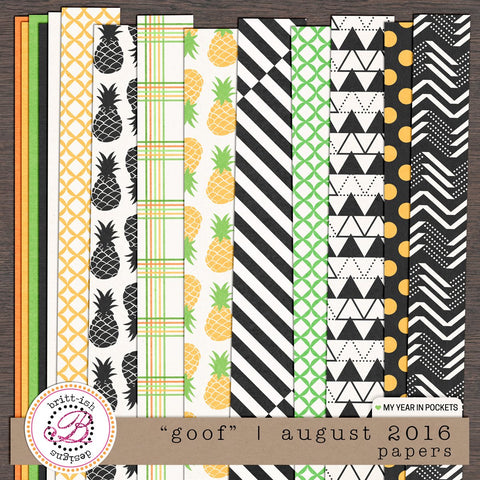 My Year In Pockets: "Goof" | August 2016 (Papers)