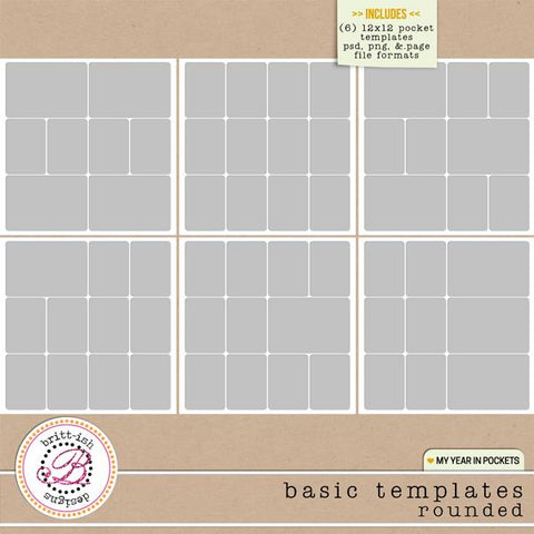 My Year In Pockets: Basic Templates Rounded