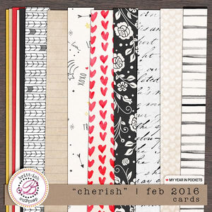 My Year In Pockets: "Cherish" | February 2016 (Papers)