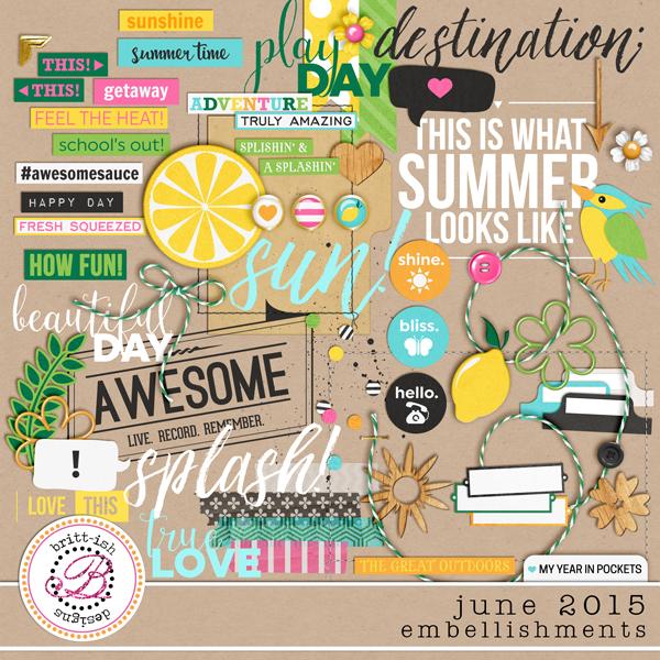 My Year In Pockets (June 2015): Embellishments