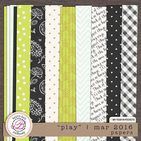 My Year In Pockets: "Play" | March 2016 (Papers)