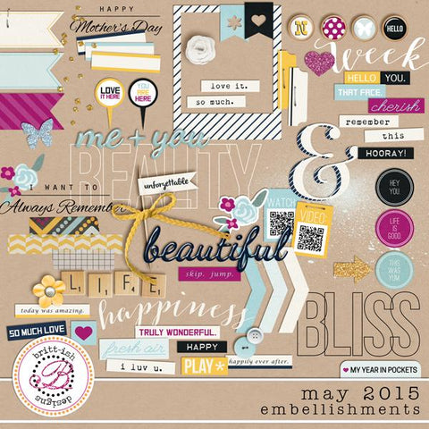 My Year In Pockets (May 2015): Embellishments