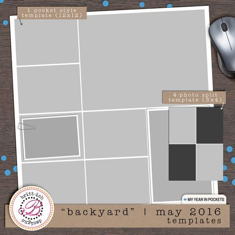 My Year In Pockets: "Backyard" | May 2016 (Templates)