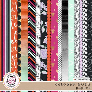 My Year In Pockets (October 2015): Papers