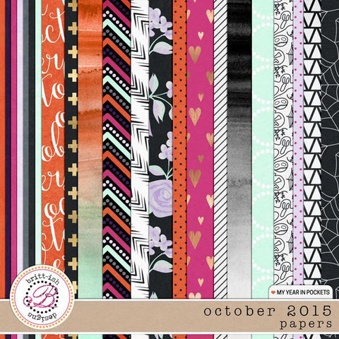 My Year In Pockets (October 2015): Papers