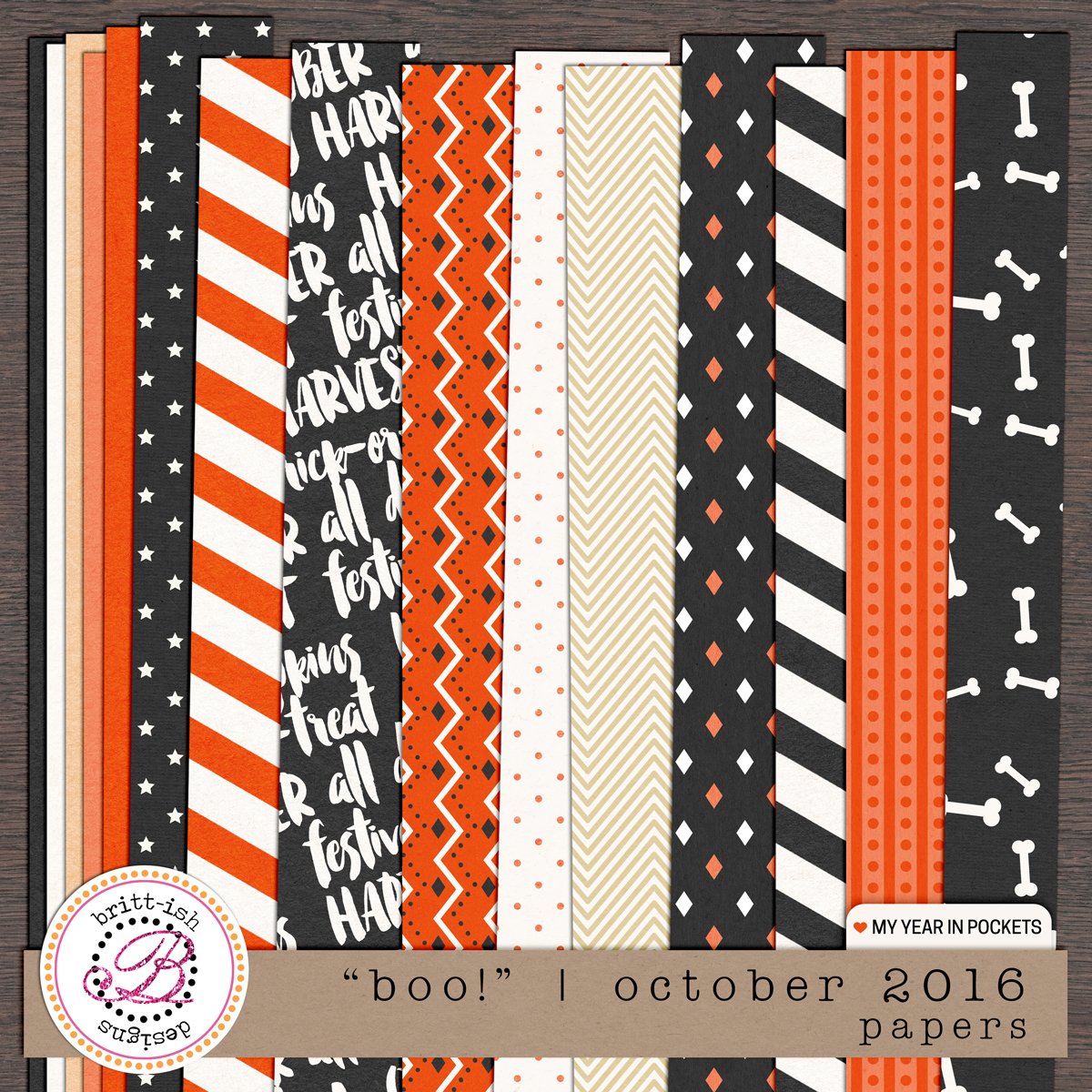 My Year In Pockets: "Boo!" | October 2016 (Papers)