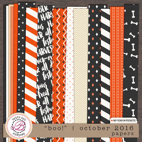 My Year In Pockets: "Boo!" | October 2016 (Papers)