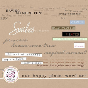 Our Happy Place Word Art