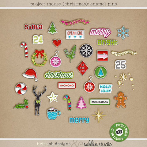 Project Mouse (Christmas): Enamel Pins