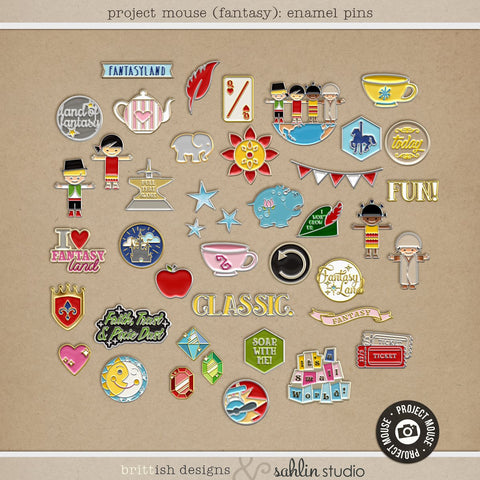 Project Mouse (Fantasy): Enamel Pins