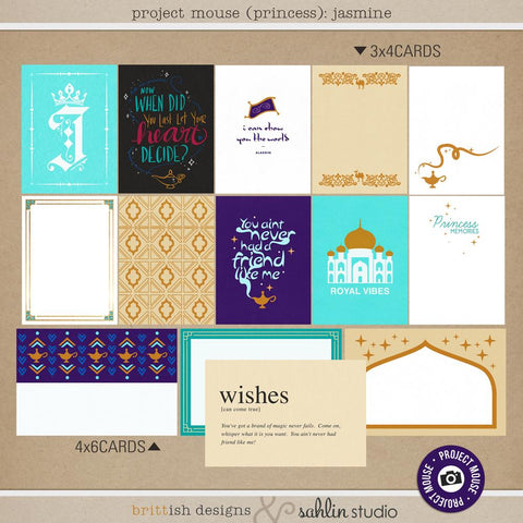 Project Mouse (Princess): Jasmine Cards