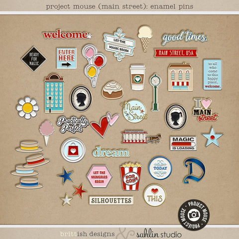 Project Mouse (Main Street): Enamel Pins