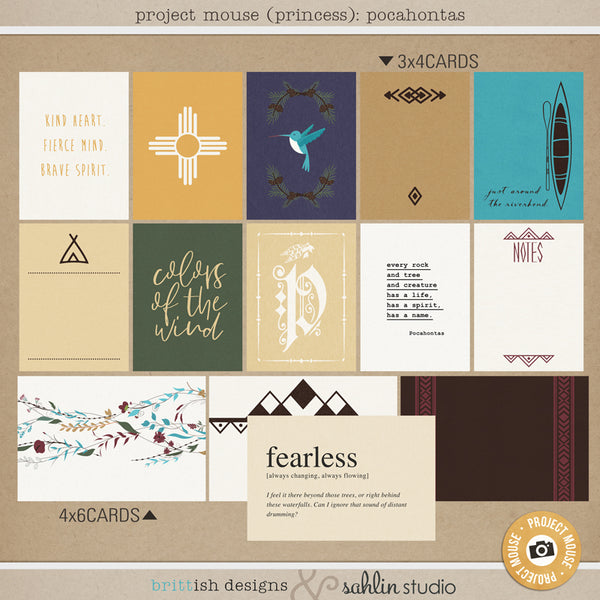 Project Mouse (Princess): Pocahontas Cards