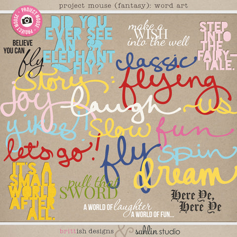 Project Mouse (Fantasy): Word Art