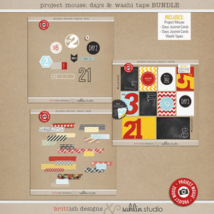 Project Mouse: Days & Washi Tape BUNDLE