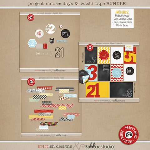 Project Mouse: Days & Washi Tape BUNDLE