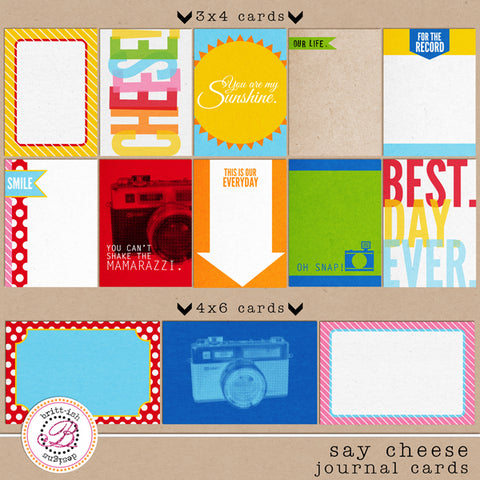Say Cheese Journal Cards